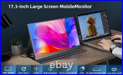 17.3 1080P Portable Monitor HDMI USB C Extend Screen LCD Display For Mac Pro