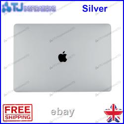 Apple Macbook Pro 15 Retina Silver Screen Display assembly 2018 A1990 EMC 3215