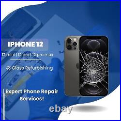 IPhone 12 13 14 15 Cracked LCD Display Screen Repair Top Glass Replacement