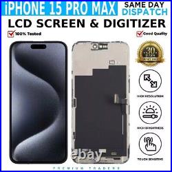 IPhone 15 Pro Max High-Quality LCD Touch Screen Replacement Digitizer Black UK