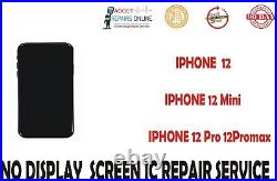 Iphone 12 12pro 12 Promax 12mini No Display Screen IC Repair Service
