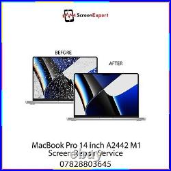 MacBook Pro A2442 M1 Cracked Screen LCD Display Repair Replacement Service