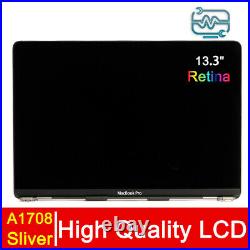 NEW Apple Macbook Pro 13 A1708 2016 2017 LCD Screen Display Assembly Sliver
