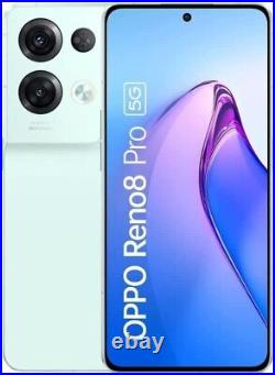 OPPO Reno8 Pro 5G Smartphone, 6.7 120Hz screen, 8GB/256 GB, Glazed Green NEW