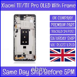 Xiaomi 11T/11T Pro Replacement OLED LCD Display Screen Touch Digitizer With Frame