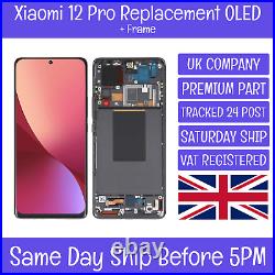 Xiaomi 12 Pro 2201122G Replacement OLED LCD Display Screen Touch Digitizer+Frame