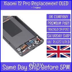 Xiaomi 12 Pro 2201122G Replacement OLED LCD Display Screen Touch Digitizer+Frame
