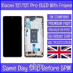 Xiaomi Mi 12T/12T Pro Replacement OLED LCD Display Screen Touch Digitizer +Frame