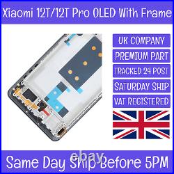 Xiaomi Mi 12T/12T Pro Replacement OLED LCD Display Screen Touch Digitizer +Frame